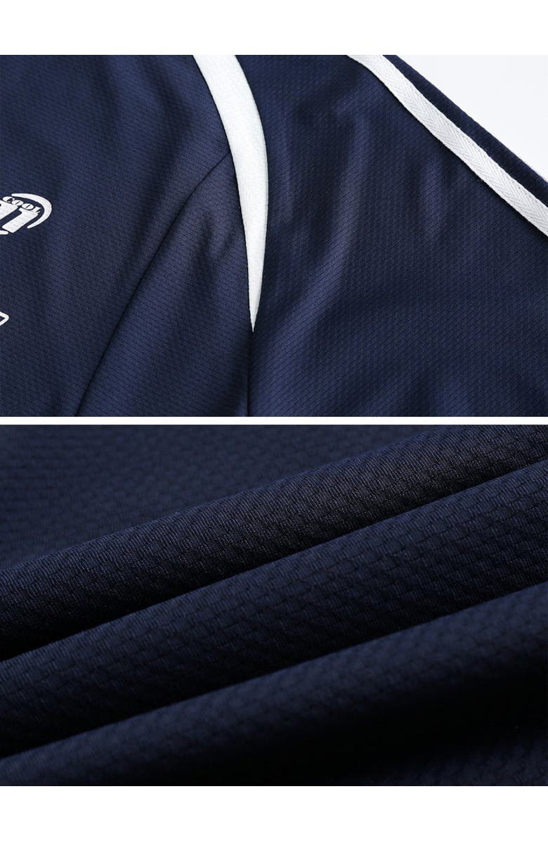 AELFRIC EDEN Contrast Color Stripe Soccer Jersey, Alternate, color, Navy Blue