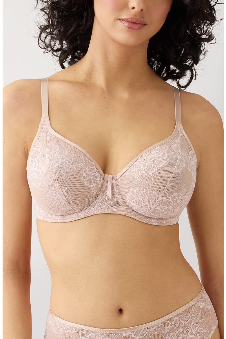 Full Bloom Underwire Bra, Main, color, ROSE DUST