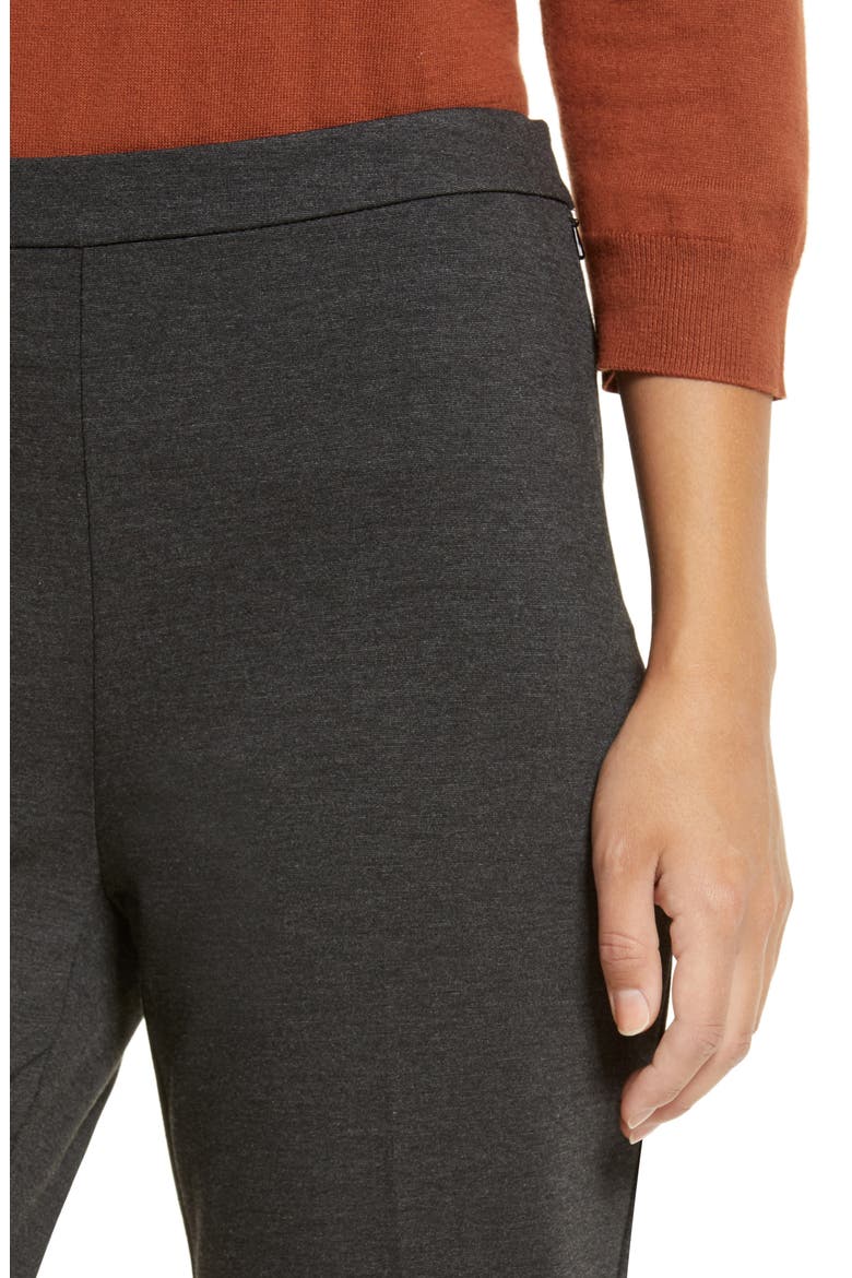 Kick Flare Ponte Knit Crop Pants, Alternate, color, HEATHER CHARCOAL