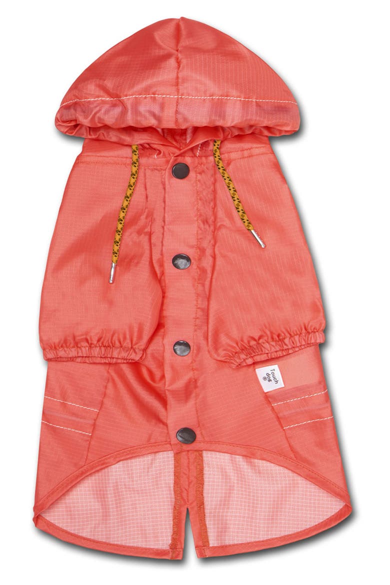 Split-Vent Designer Waterproof Dog Raincoat - Small, Alternate, color, RED