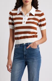 FRAME The Bold Stripe Cashmere & Cotton Polo