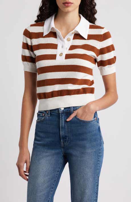 FRAME The Bold Stripe Cashmere & Cotton Polo