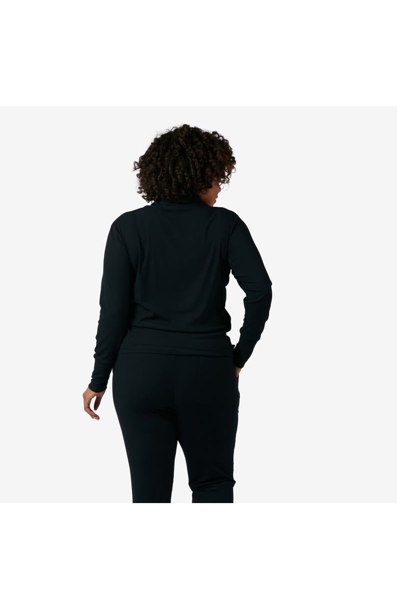 TomboyX Rib Long Sleeve Turtleneck, Alternate, color, Black