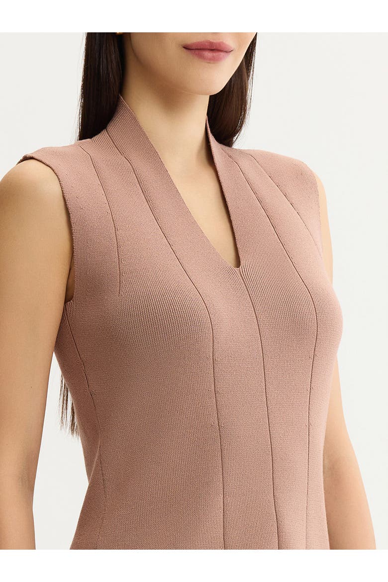 V Neck Princess Seam Tank, Alternate, color, Charmeuse