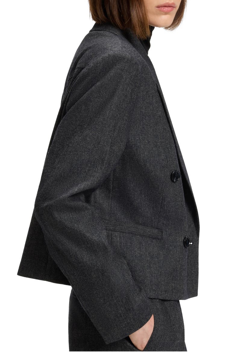 Jafleni Crop Stretch Flannel Jacket, Alternate, color, DK BU
