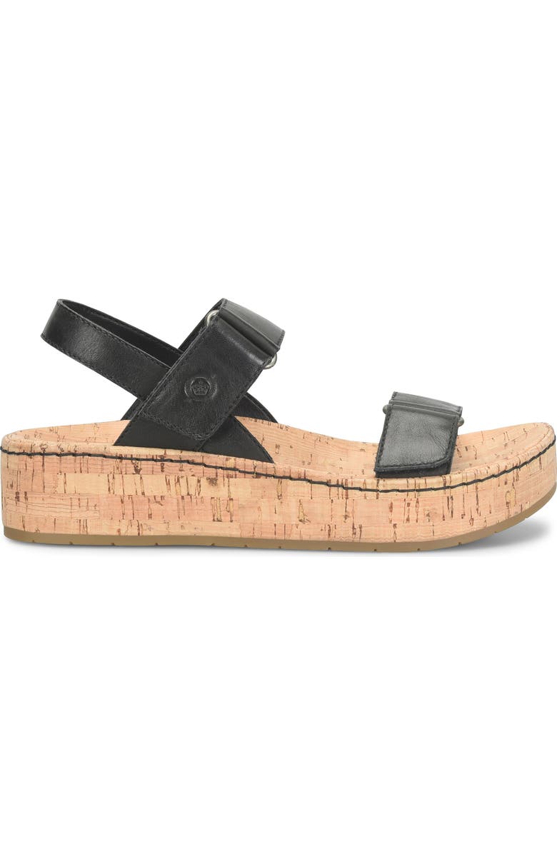Børn Sloan Quarter Strap Platform Sandal, Alternate, color, Black Leather