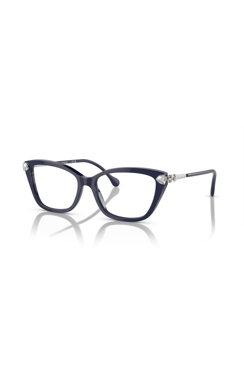 Swarovski 53mm Cat Eye optical glasses, Main, color, Blue