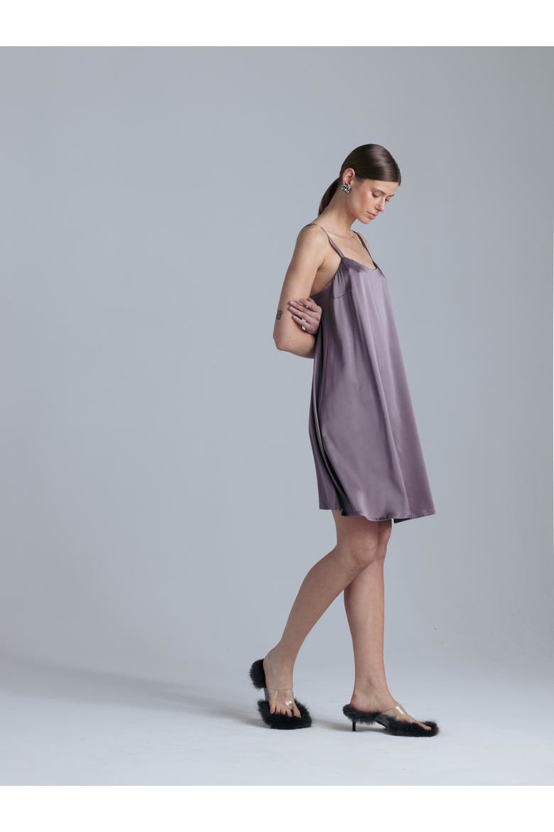 Aphrodite Silk Midi Dress, Alternate, color, Noble Purple