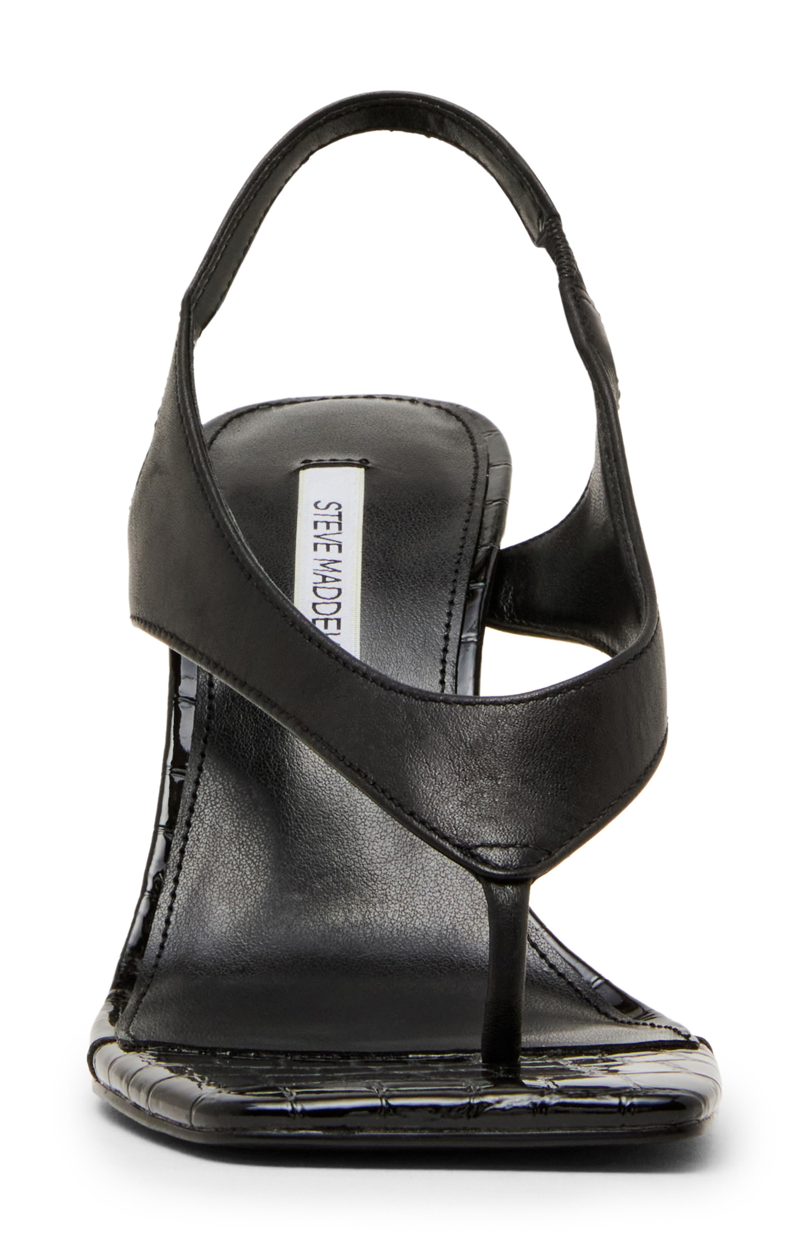 Steve Madden Improv Slingback Sandal, Alternate, color, Black Leather