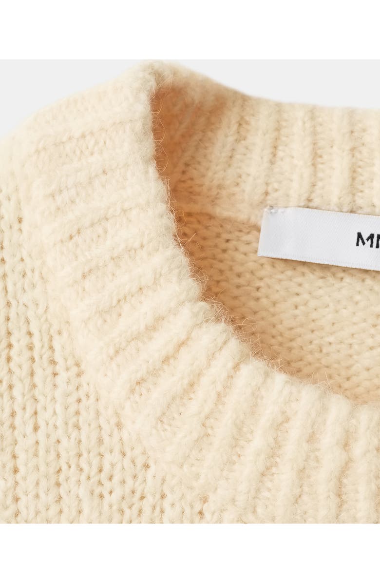 MANGO Chunky Crewneck Sweater, Alternate, color, Pastel Yellow