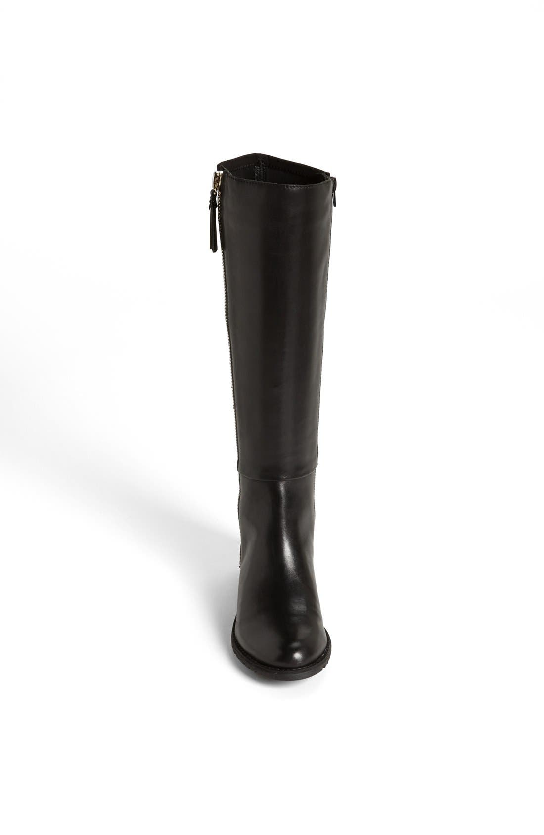 'Arno' Lycra® Stretch Boot, Alternate, color, BLACK LEATHER