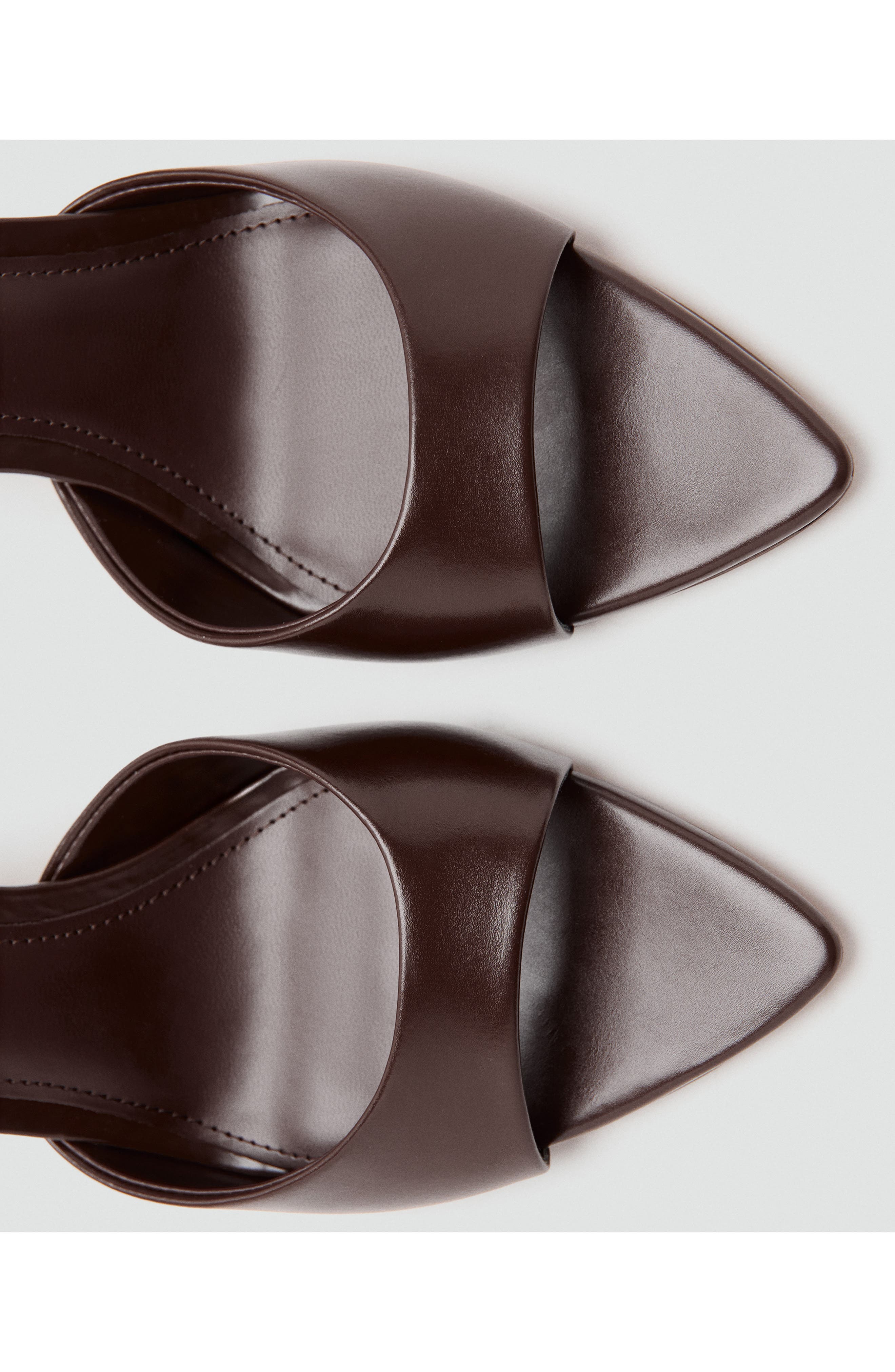 Pointed Toe Slide Sandal, Alternate, color, DARK CHOCOLATE