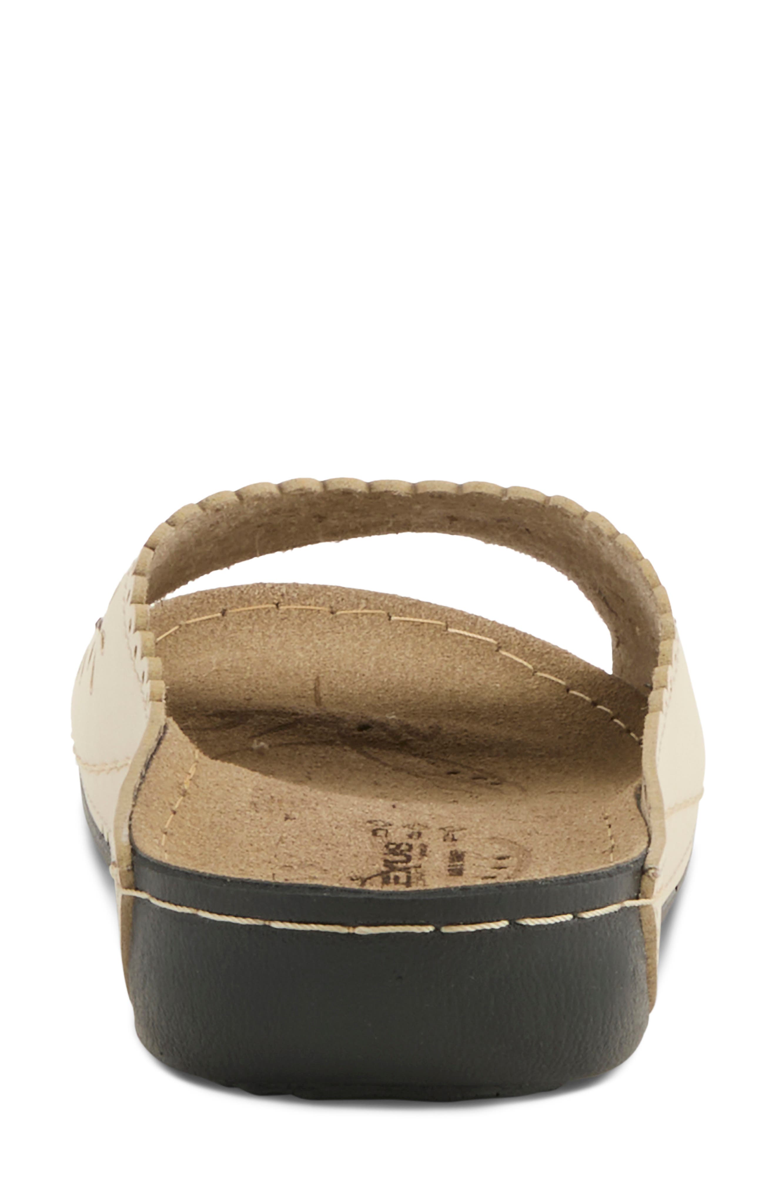 Rhinestone Lasercut Slide Sandal, Alternate, color, BEIGE