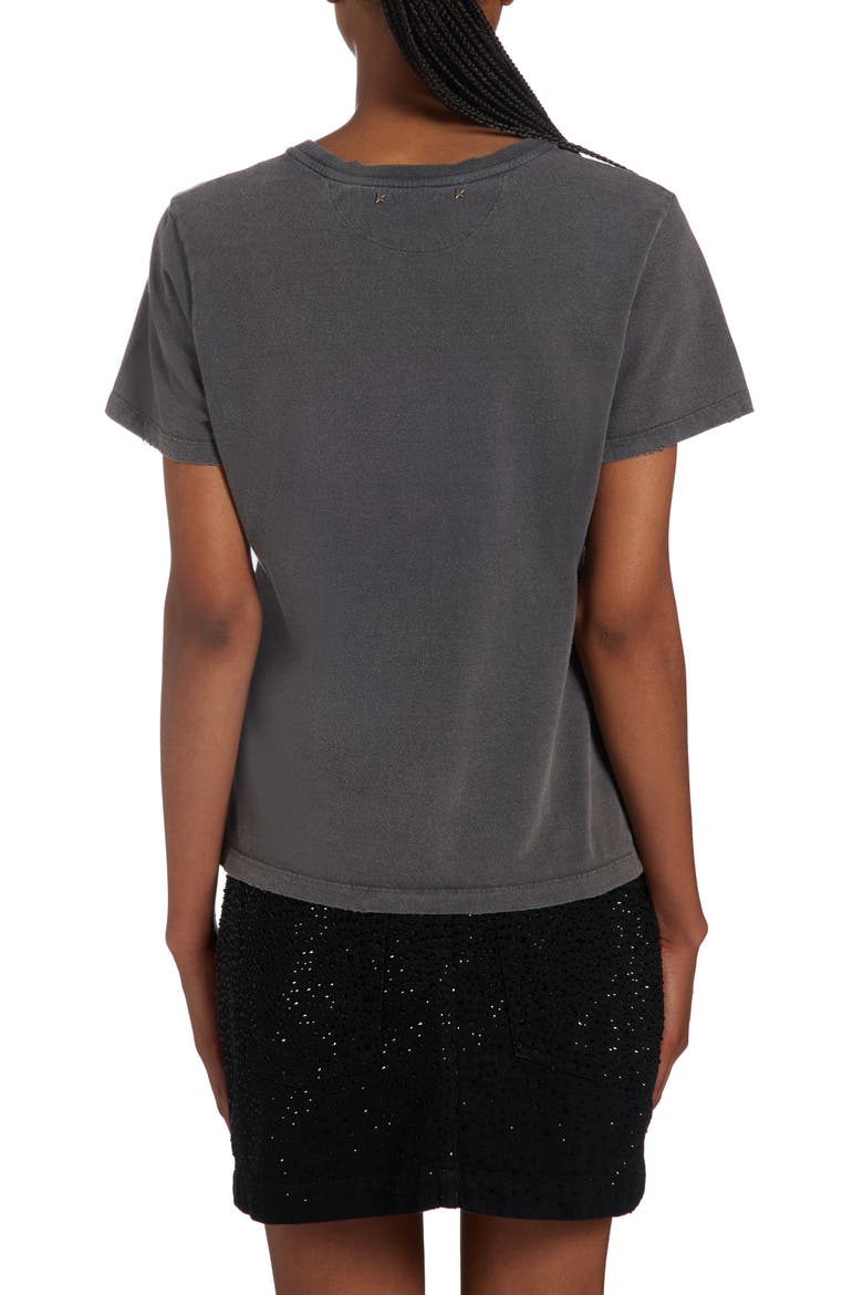 Distressed Upside Down Logo Cotton Graphic T-Shirt, Alternate, color, ANTHRACITE