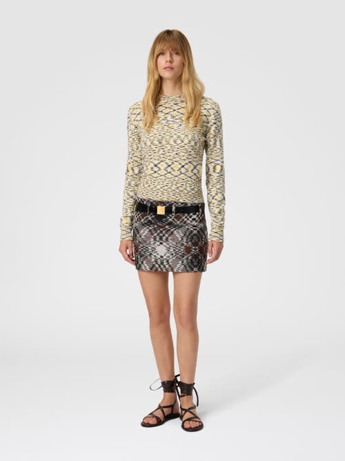 Missoni Crew Neck Sweater With Flame Pattern In Multi