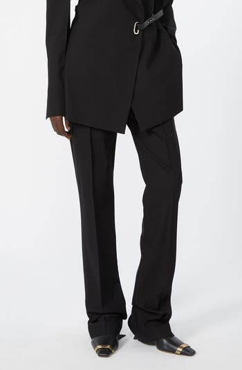 SPORTMAX Zip Cuff Stretch Twill Straight Leg Pants | Nordstrom