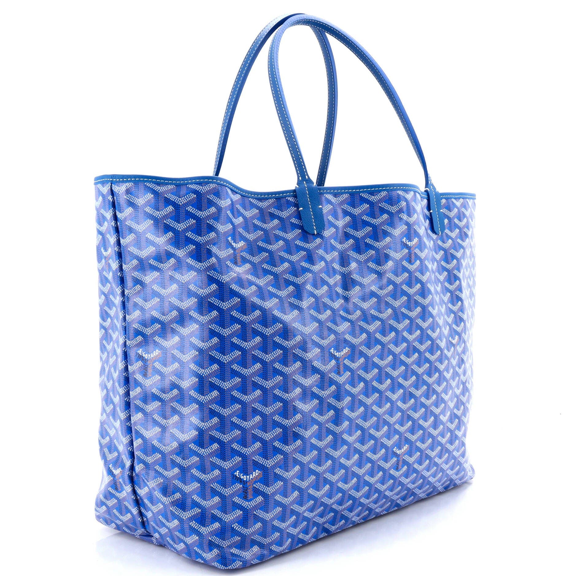 Pre-Owned Goyard Saint Louis Tote Coated Canvas PM, Alternate, color, Blue