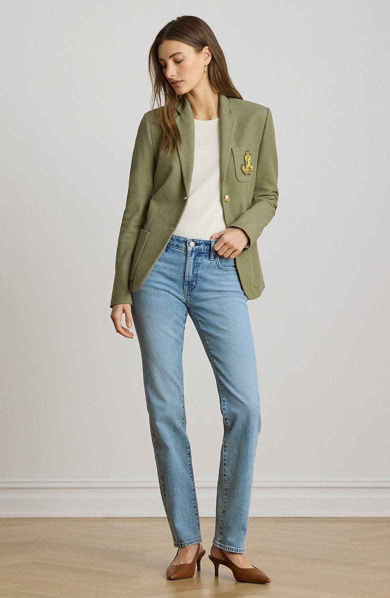 Lauren Ralph Lauren High Waist Straight Leg Ankle Jeans, Alternate, color, Alicia Wash Blue