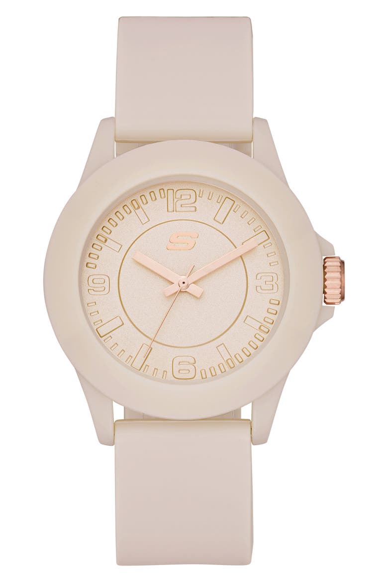 Rosencrans Quartz Silicone Strap Watch, 40mm, Main, color, BLUSH/ PINK