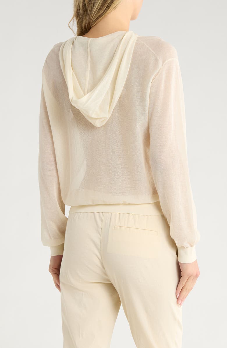 Theory Blouson Hooded Sweater, Alternate, color, Cream