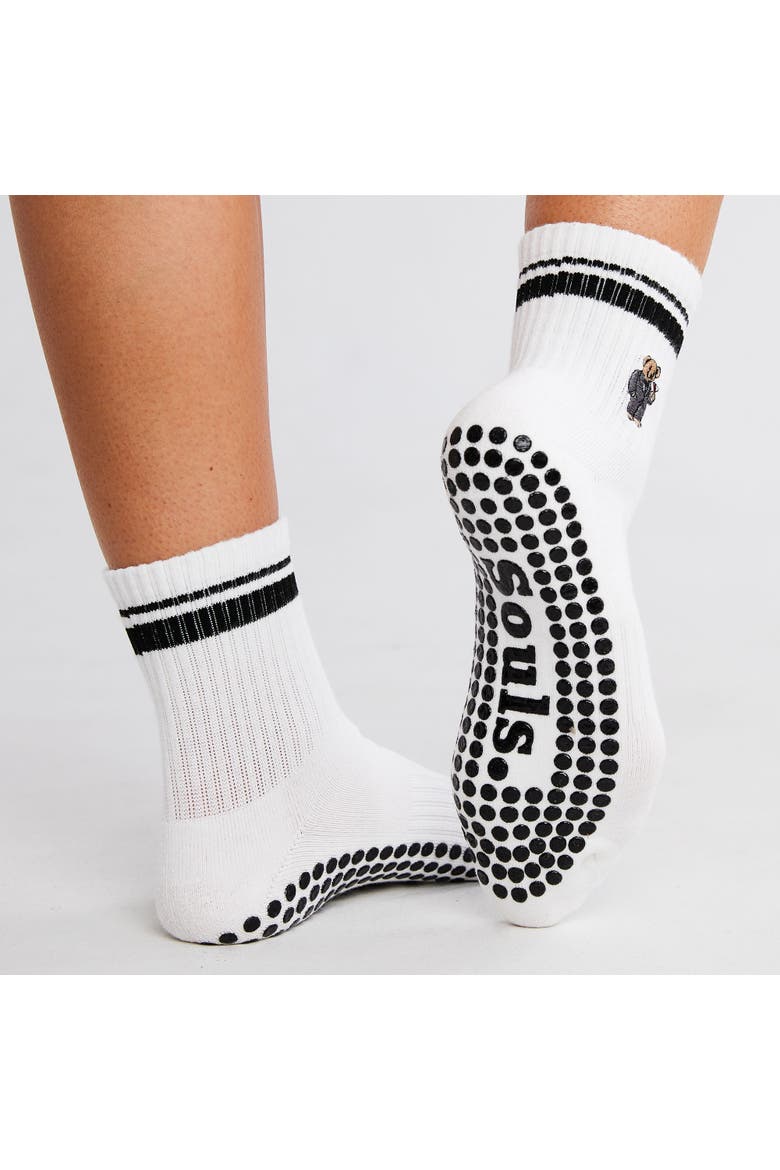 Cocktail Teddy Grip Socks, Alternate, color, White