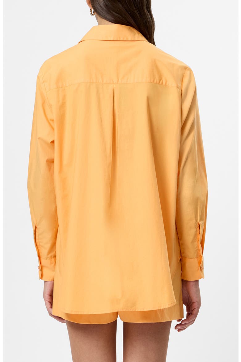 Rhodes Poplin Button-Up Shirt, Alternate, color, CLEMENTINE