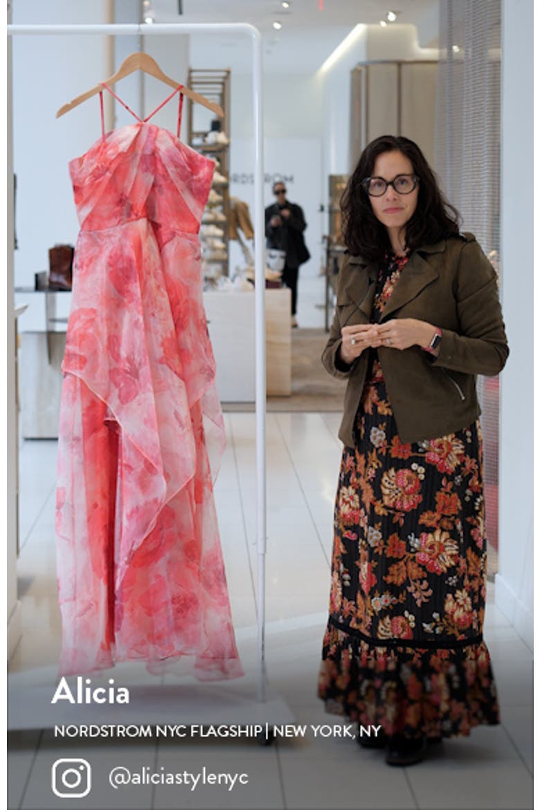 Floral A-Line Chiffon Gown video