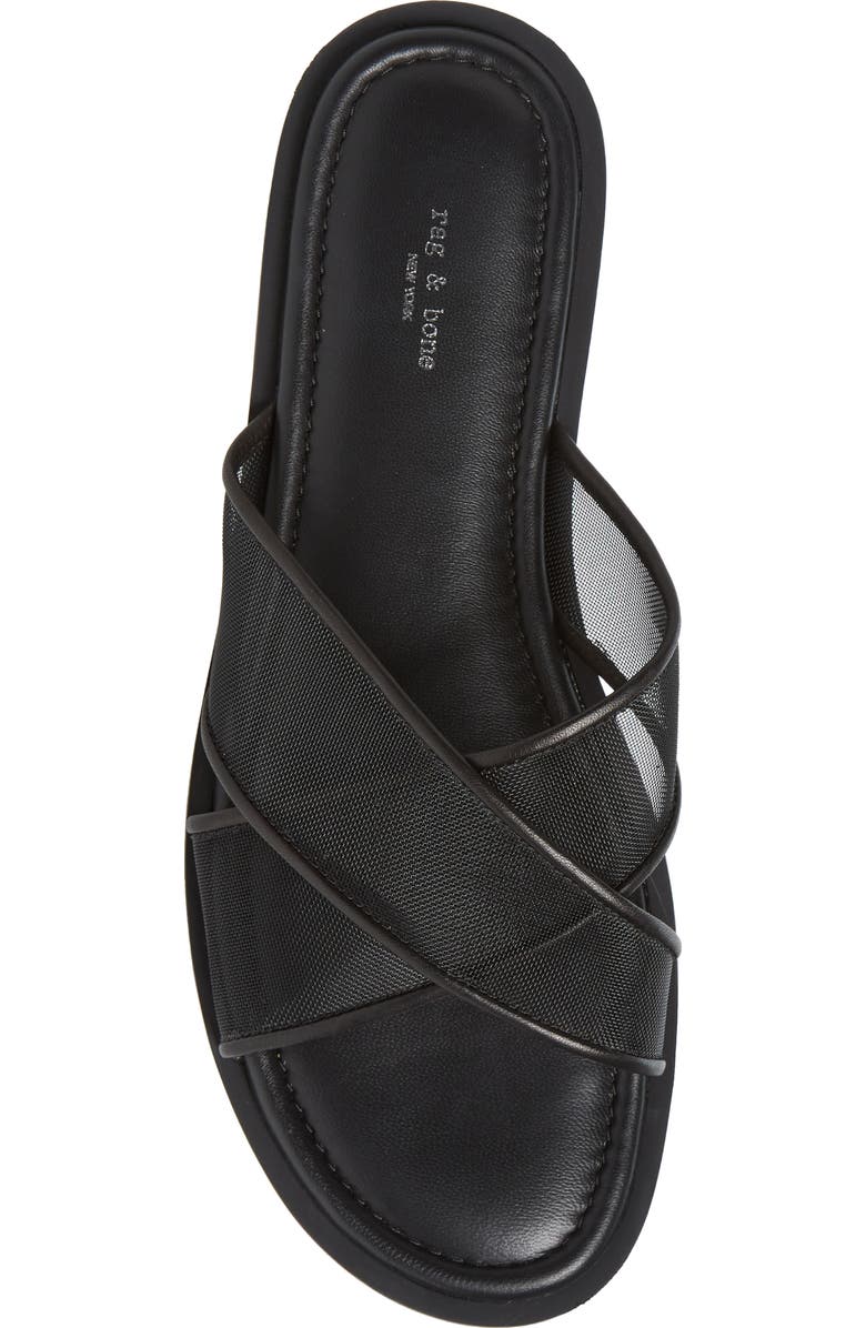 rag & bone Geo Mesh Cross Strap Sandal, Alternate, color,