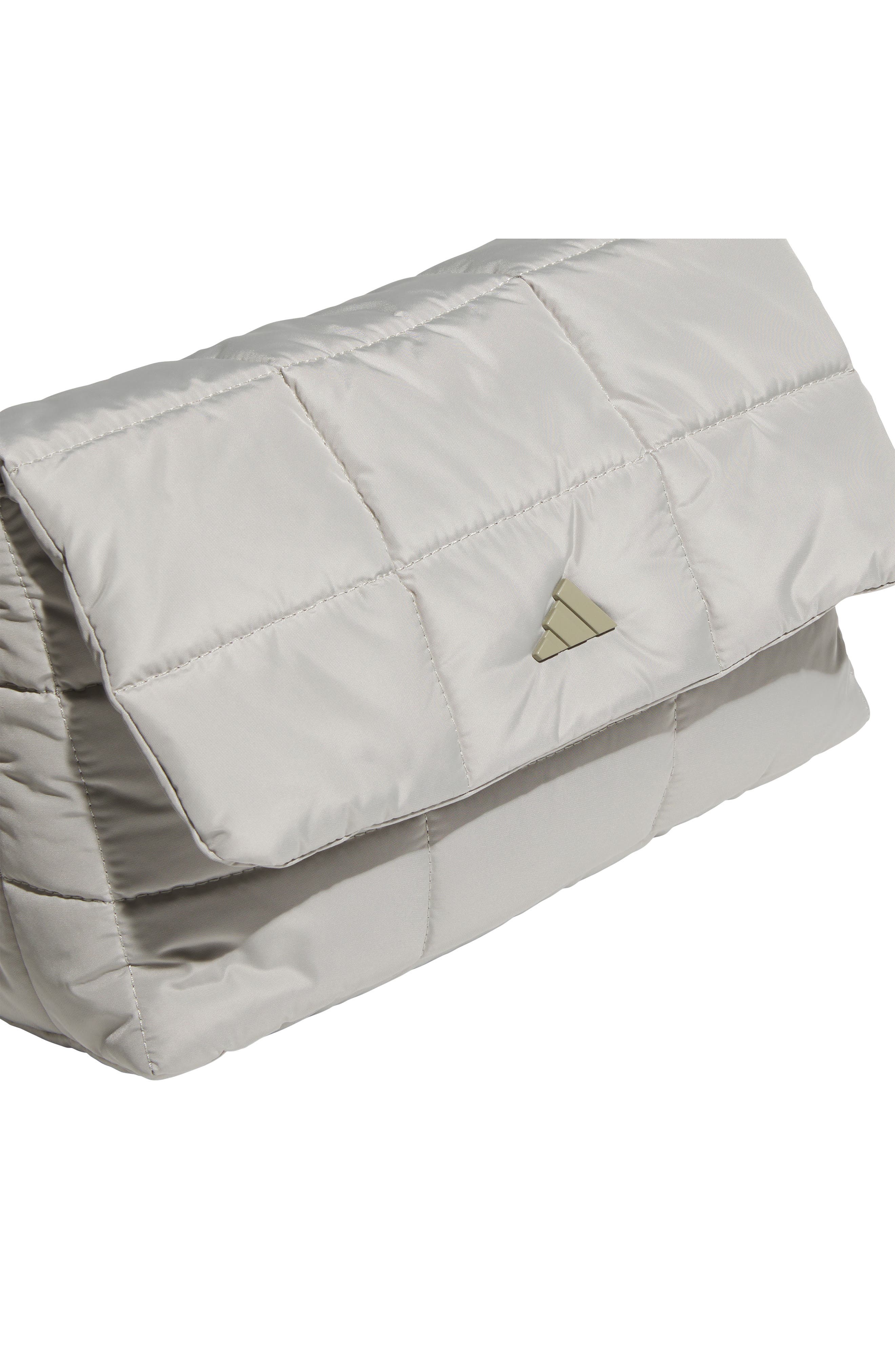 adidas Quilted Crossbody Bag, Alternate, color, Medium Grey