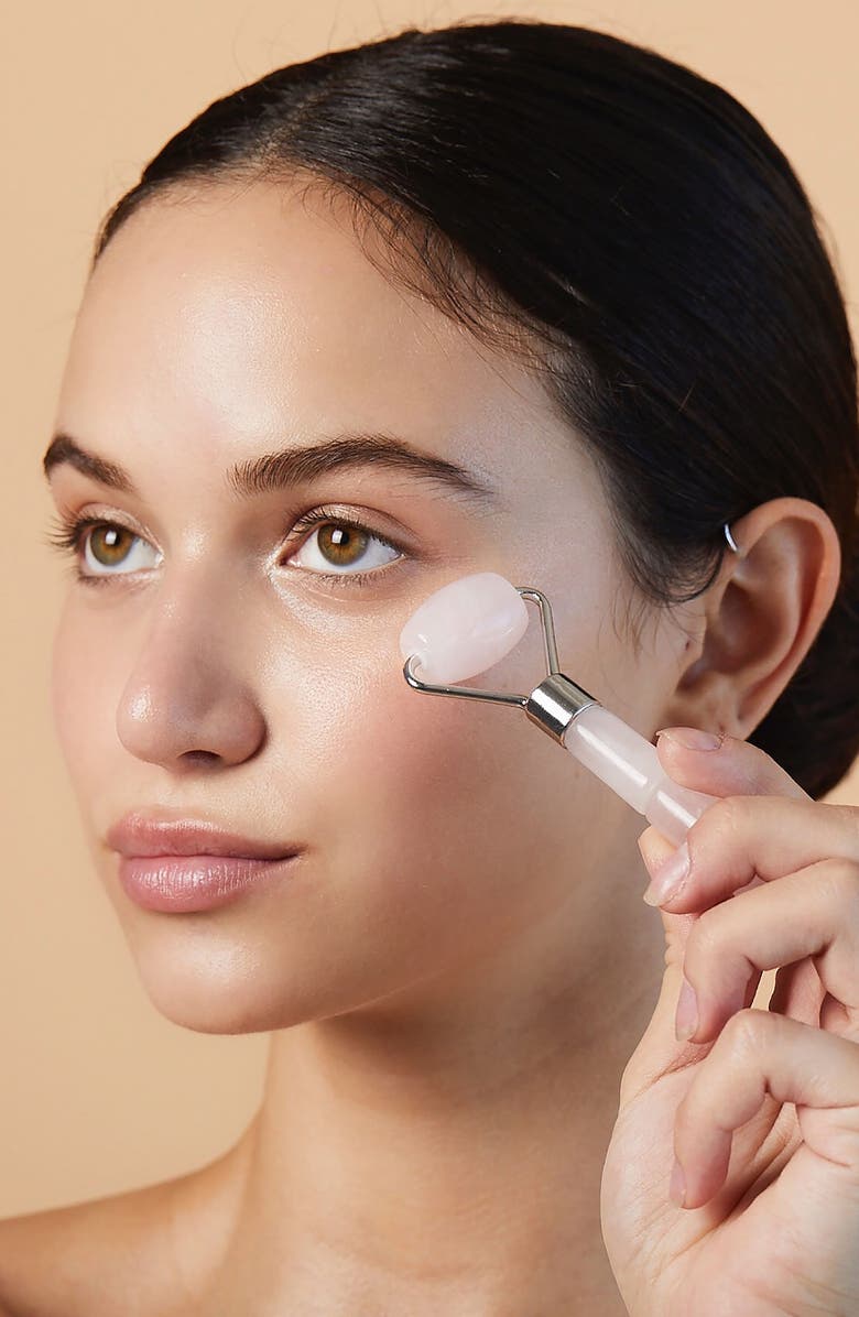 Skin Gym Rose Quartz Mini Facial Roller Workout Set, Alternate, color,