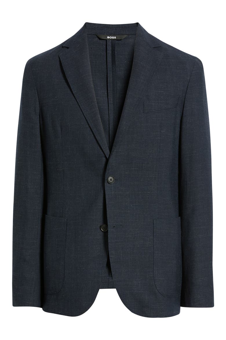 Hanry Wool and Linen Sport Coat, Main, color, DARK BLUE