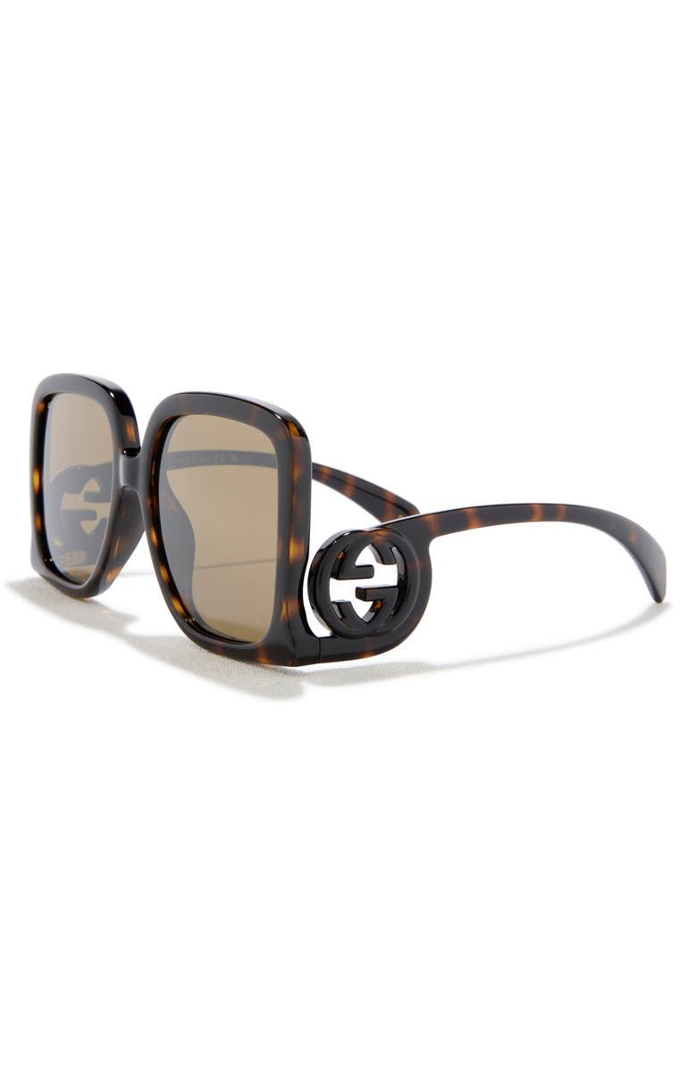 Gucci 55mm Square Sunglasses, Alternate, color, 