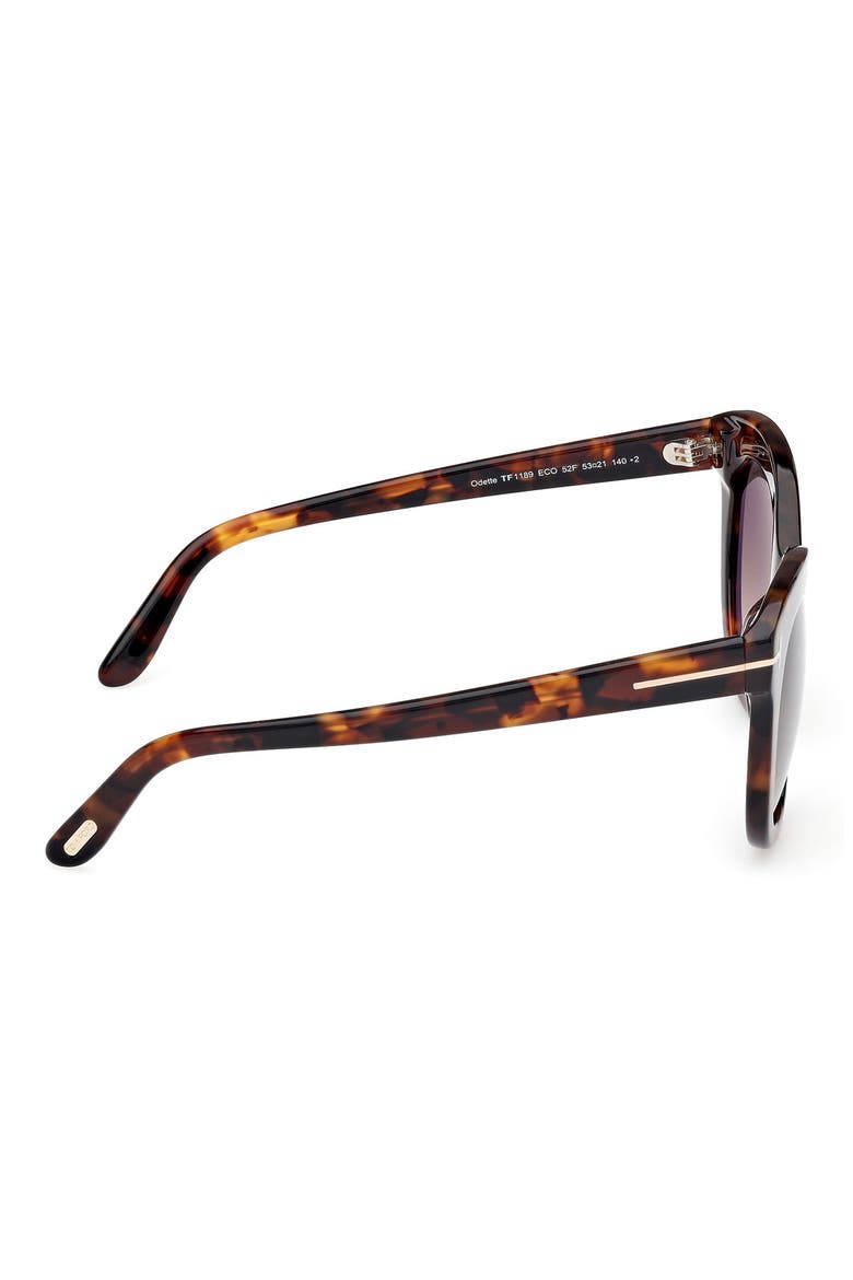 Odette 53mm Butterfly Sunglasses, Alternate, color, DARK HAVANA / GRADIENT BROWN