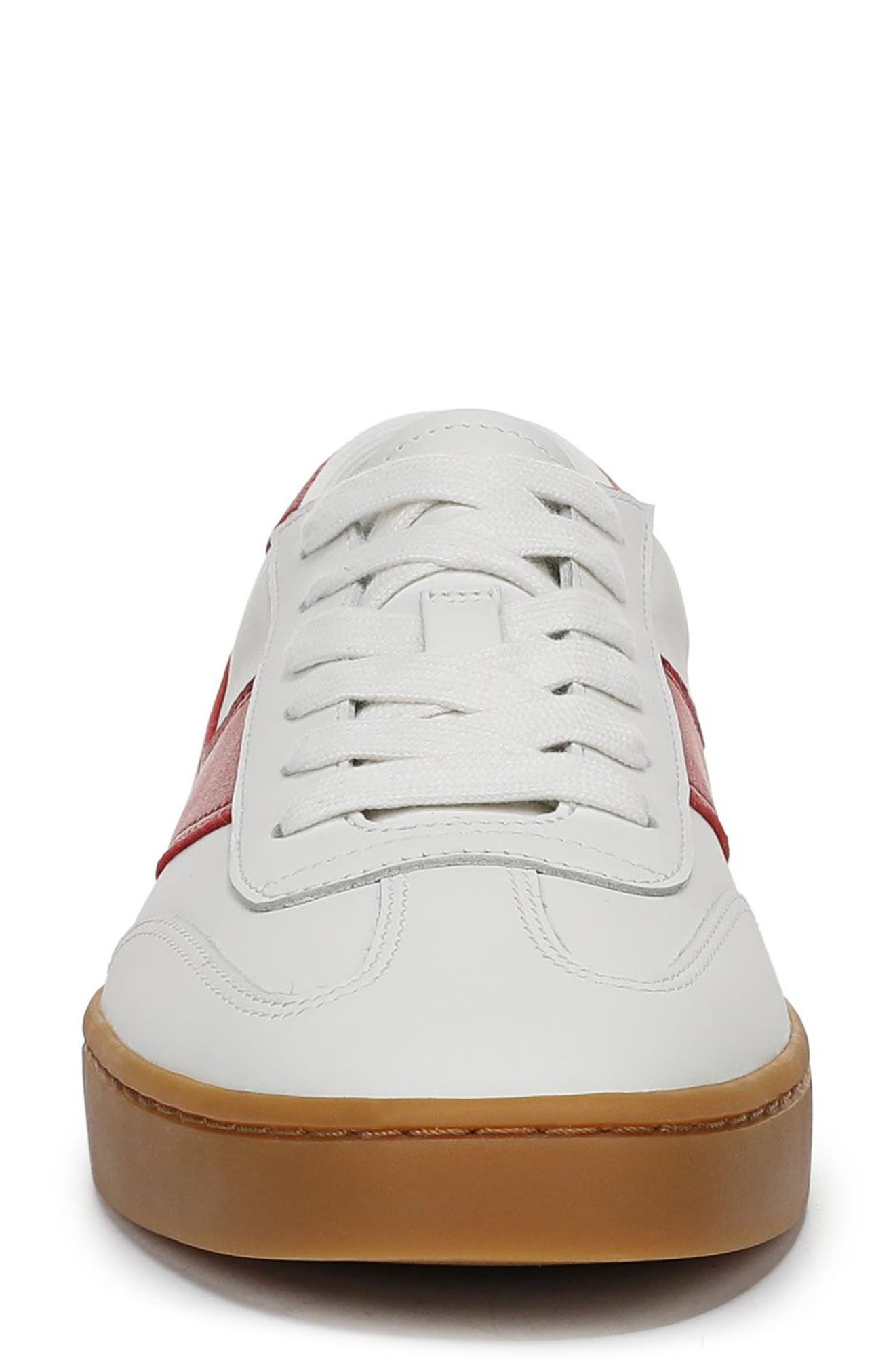 Korrin Sneaker, Alternate, color, CHALK WHITE/DEEP CRIMSON