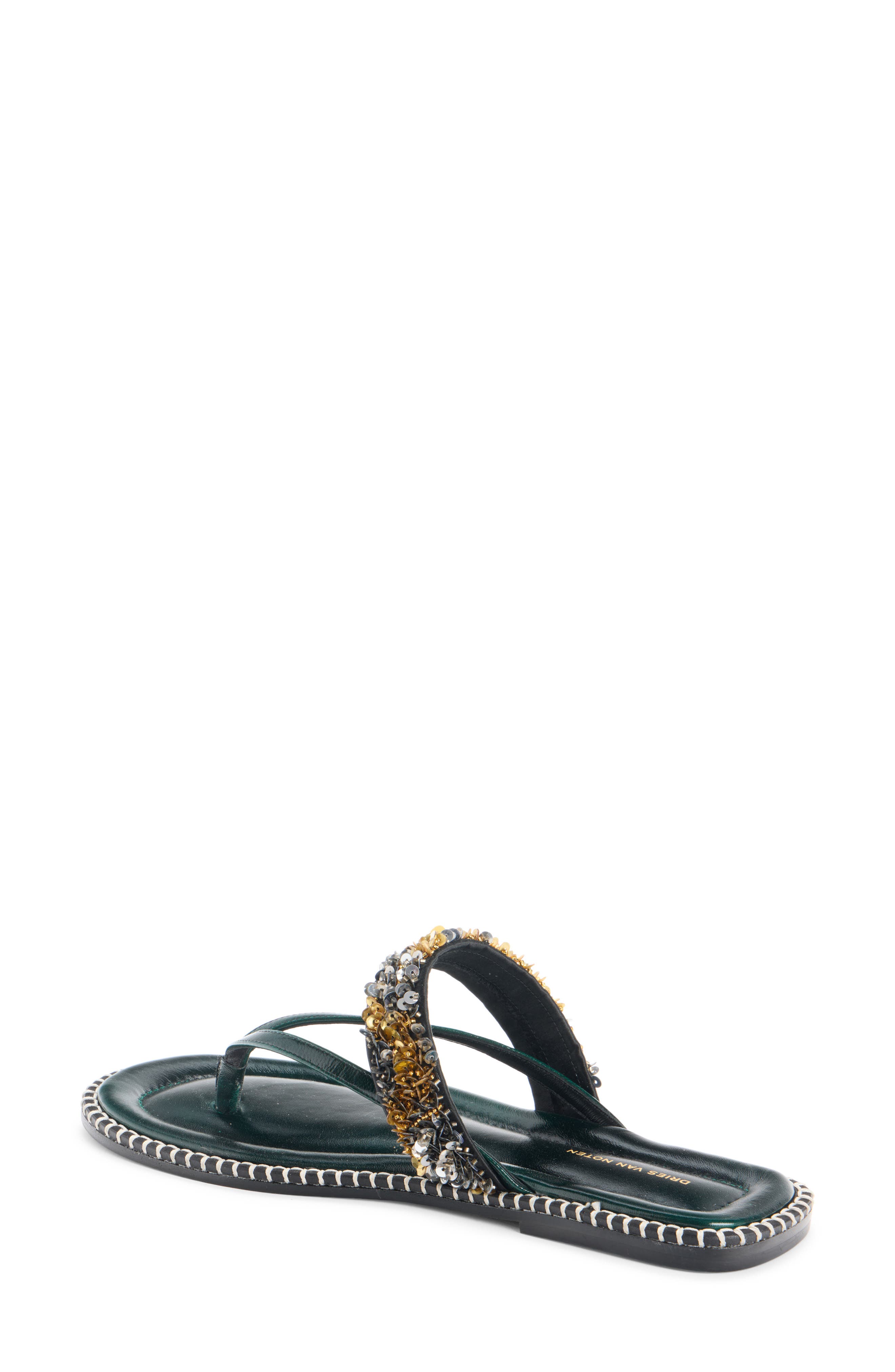 Dries Van Noten Sequin Slide Sandal, Alternate, color, Silver