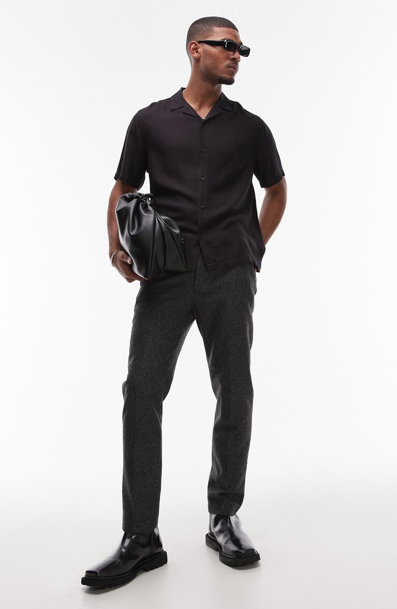 Topman Short Sleeve Camp Shirt, Alternate, color, 