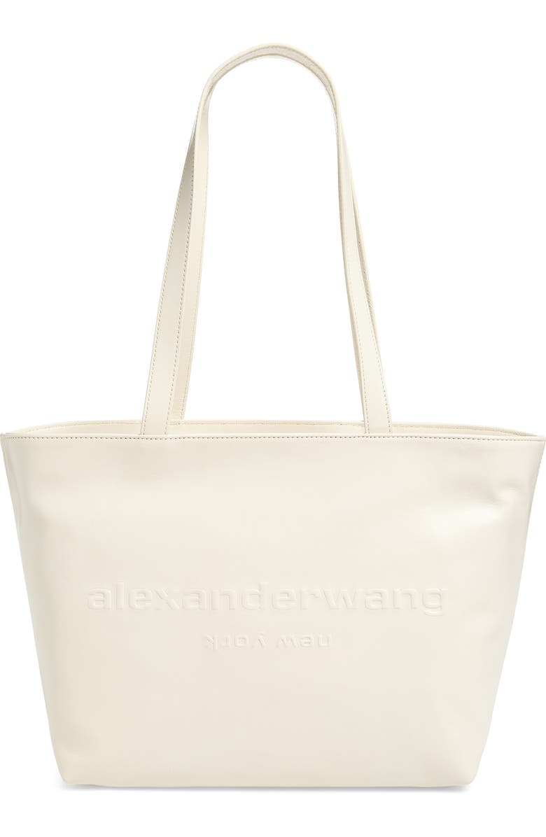 Alexander Wang Medium Punch Leather Tote Bag, Main, color, Vanilla