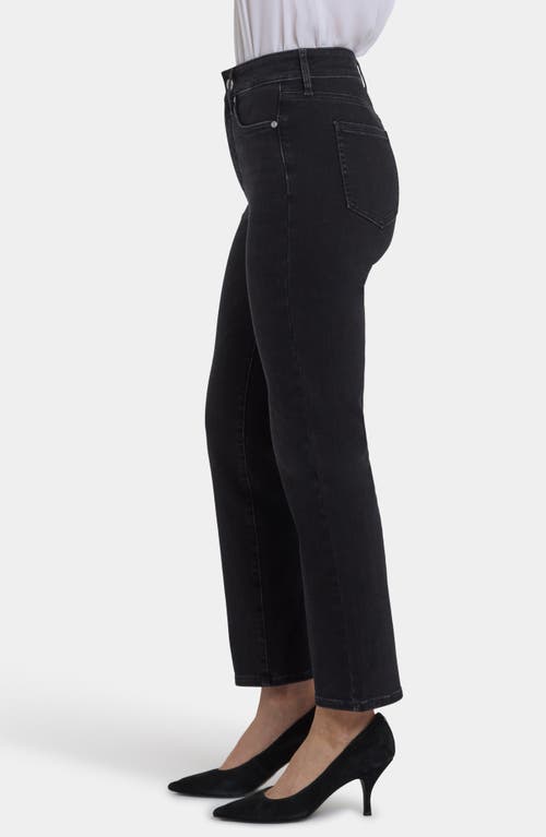 Nydj Marilyn High Waist Ankle Straight Leg Jeans In Black