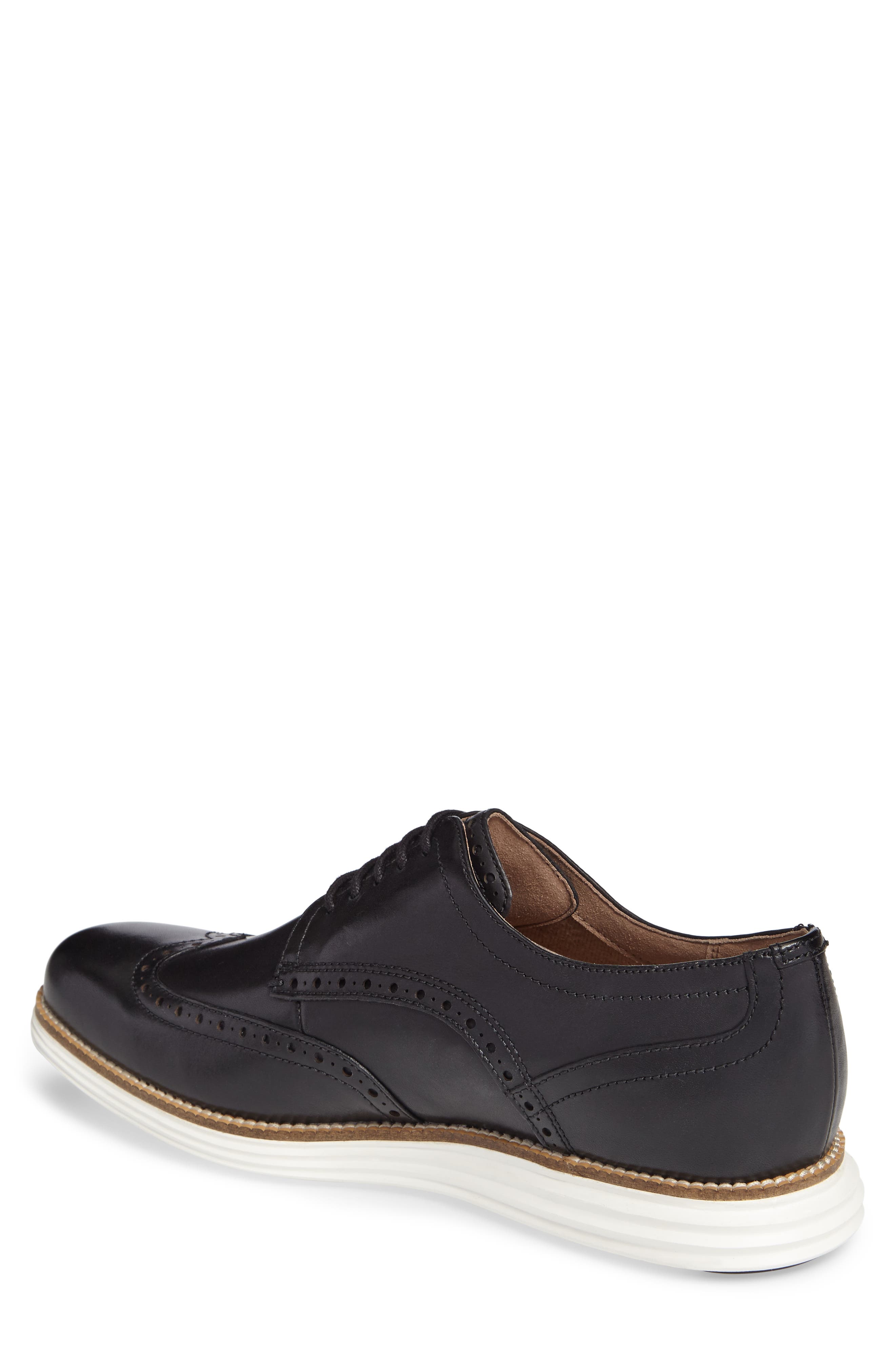Cole Haan OriginalGrand Wingtip Derby, Alternate, color, Black/ White Leather
