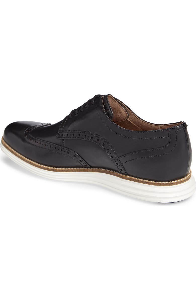 Cole Haan OriginalGrand Wingtip Derby, Alternate, color, Black/ White Leather