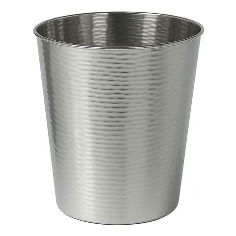 Remi Modern Classic Textured Steel 2-Gallon Wastebasket