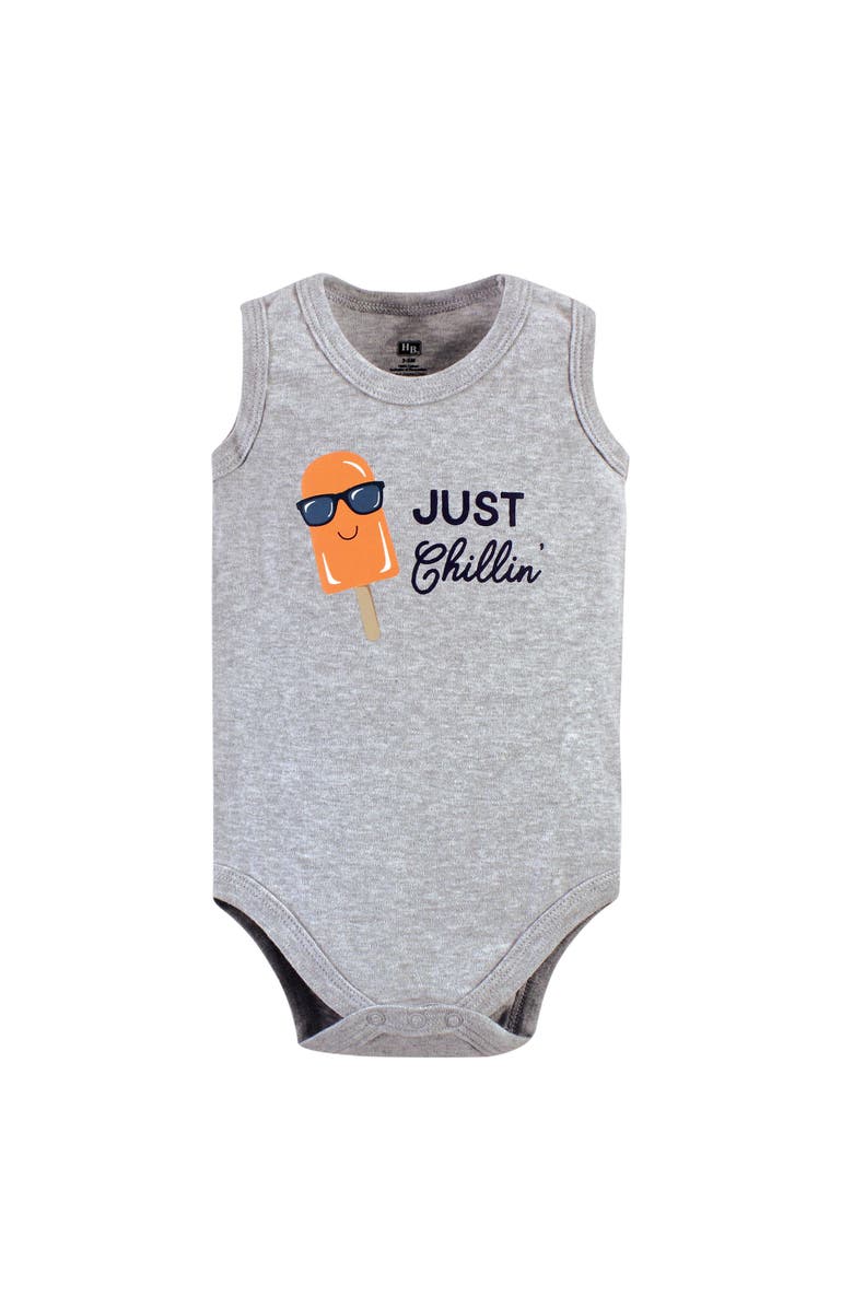 Hudson Baby Soft Cotton Sleeveless Bodysuits, Alternate, color, Ice Cream Truck