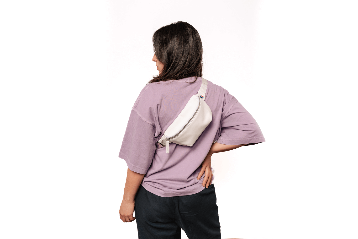 Kibou Wallet Bag Vegan Leather Crossbody Fanny Pack, Alternate, color, Creme