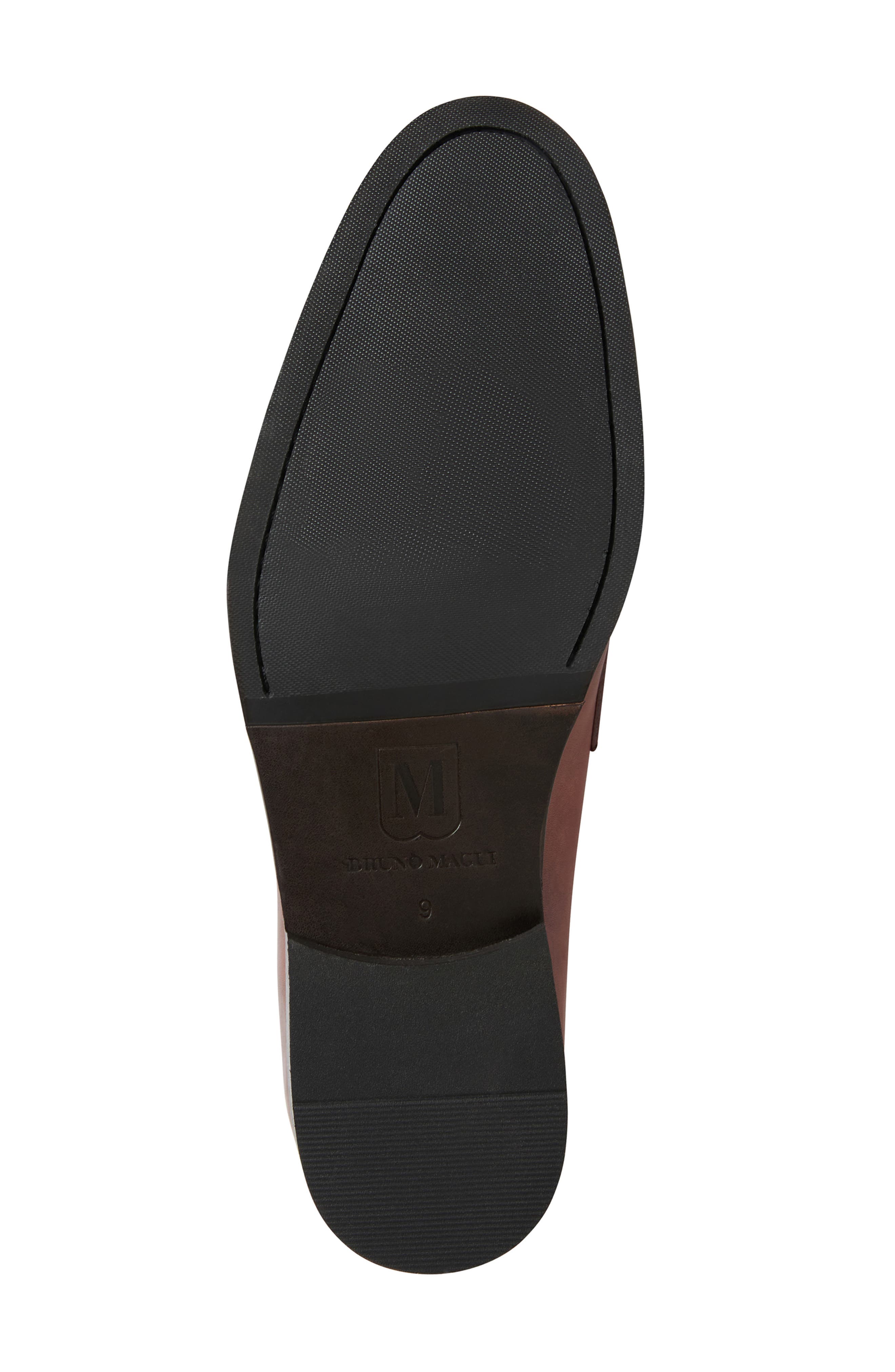 Cosmo Saffiano Leather Penny Loafer, Alternate, color, COGNAC