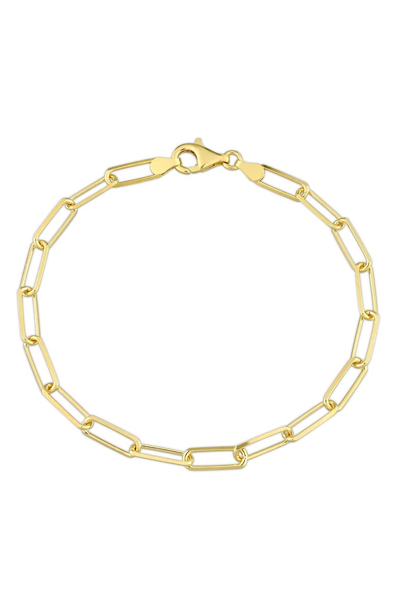 DELMAR Men's Paperclip Chain Bracelet, Main, color, Yellow