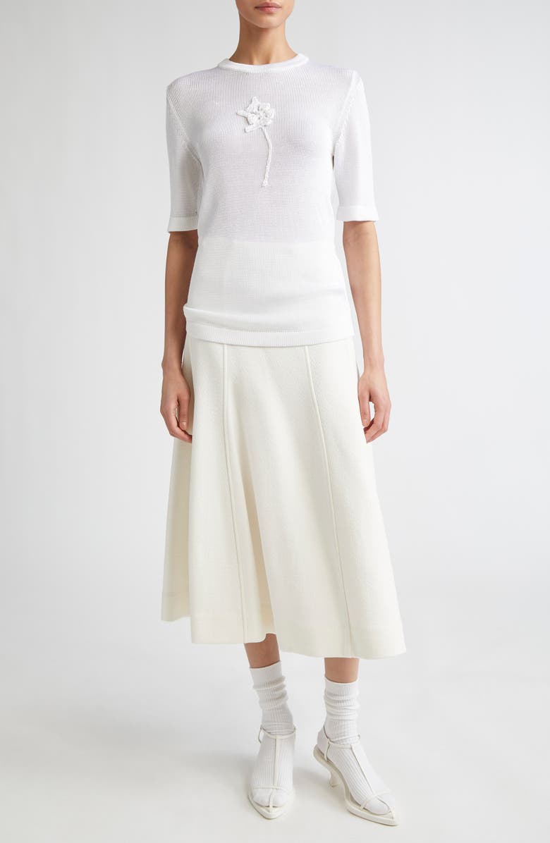 Jil Sander Crochet Detail Sweater, Alternate, color, 