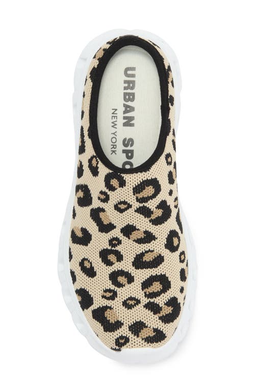 Jslides Knit Mule In Leopard
