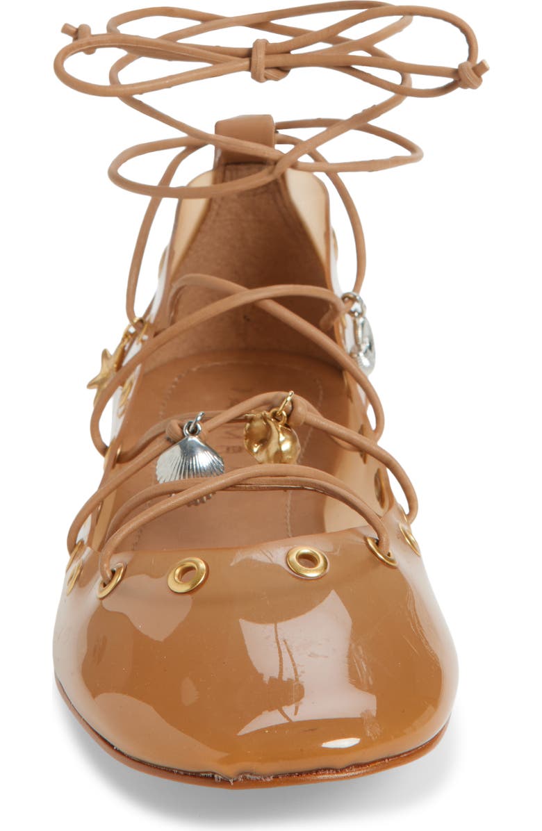 FARM Rio Sea Lace-Up Jelly Ballerina Flat, Alternate, color, Toffee