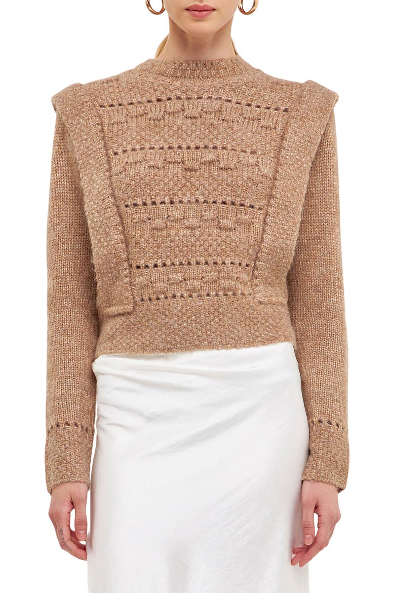 Chunky Knit Sweater, Main, color, TAUPE