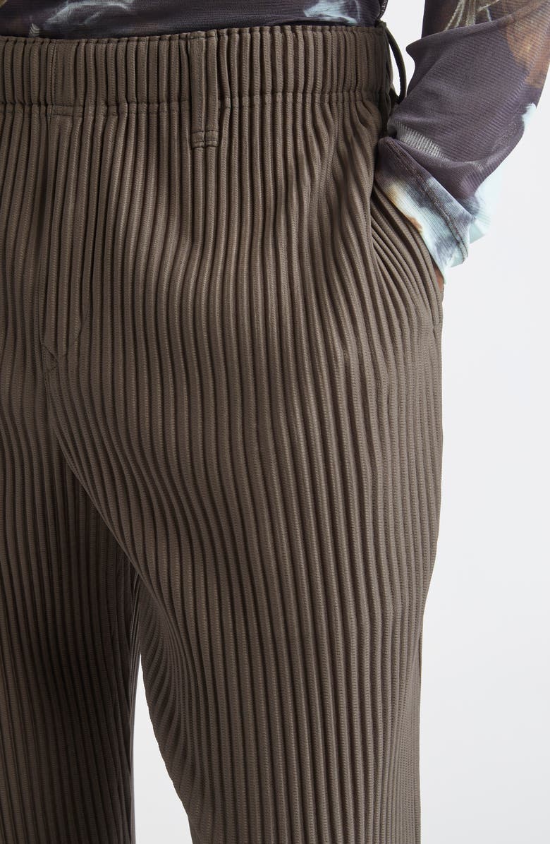 Homme Plissé Issey Miyake Tailored Pleats 2 Straight Leg Pants, Alternate, color, Mudstone Gray